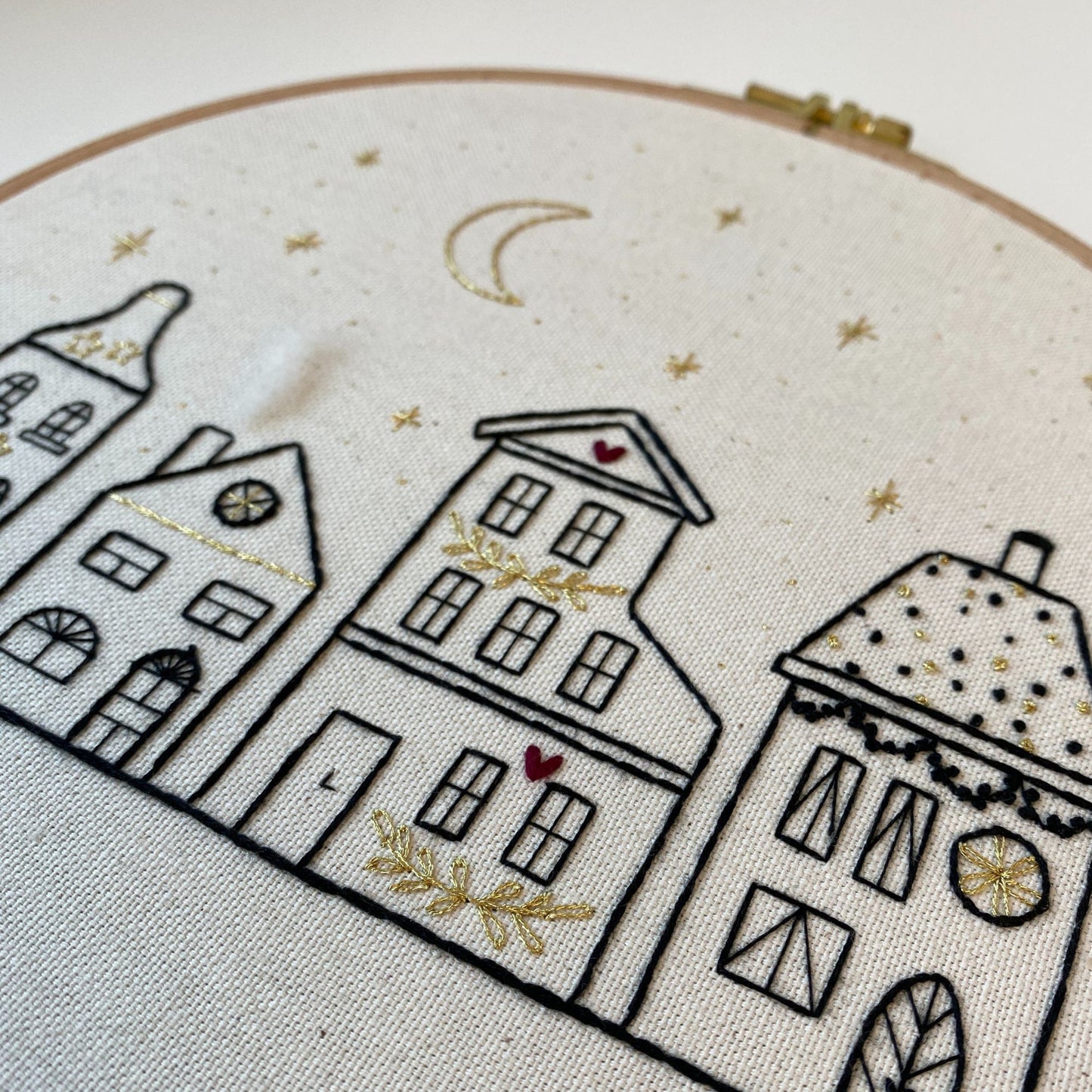 Stickkit "Skandi Häuser", Set zum Sticken