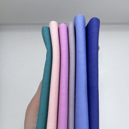 Stoff zum Sticken, Stoffpaket "Türkis/Rosa/Flieder"