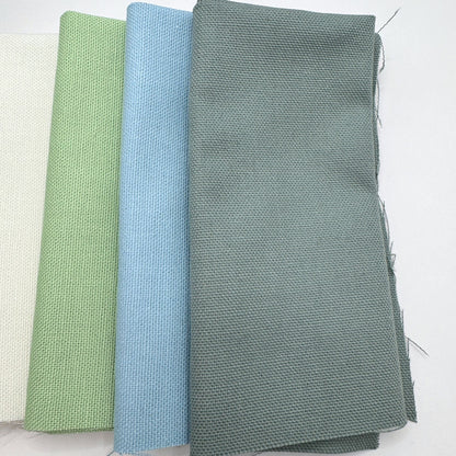 Stoff zum Sticken, Stoffpaket "Mint/Eukalyptus/Blau"