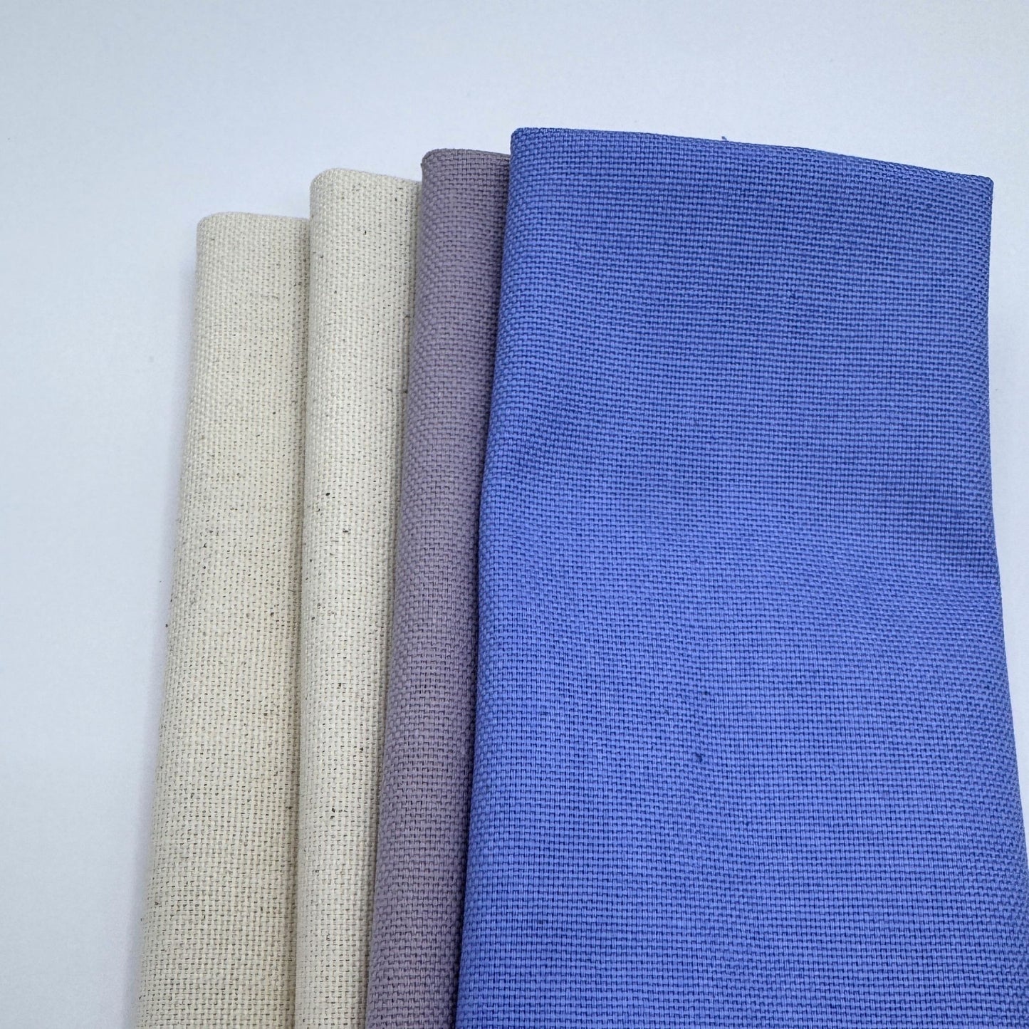 Stoff zum Sticken, Stoffpaket "Natur/Pastellflieder/Lavendel"