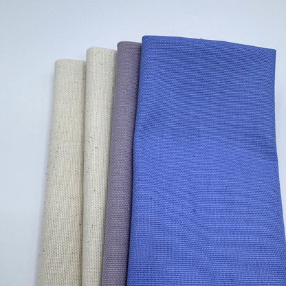 Stoff zum Sticken, Stoffpaket "Natur/Pastellflieder/Lavendel"