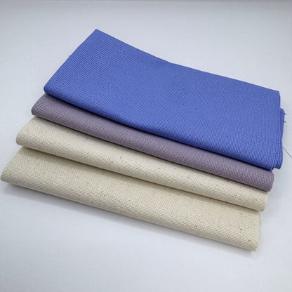 Stoff zum Sticken, Stoffpaket "Natur/Pastellflieder/Lavendel"