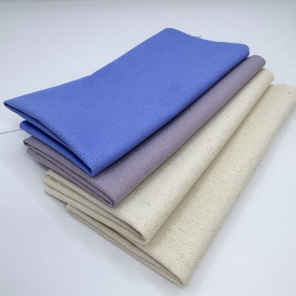 Stoff zum Sticken, Stoffpaket "Natur/Pastellflieder/Lavendel"