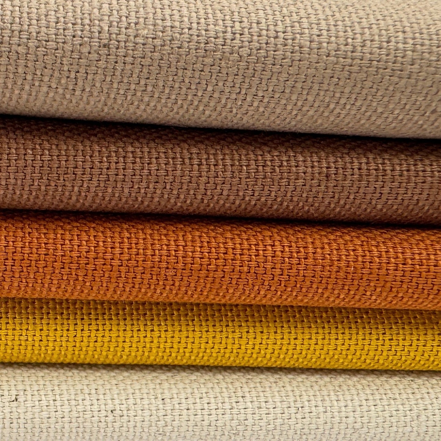 Stoff zum Sticken, Stoffpaket "Natur/Kürbis/Taupe"