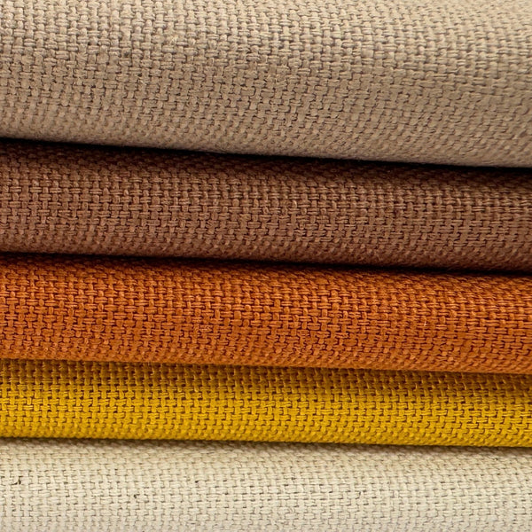 Stoff zum Sticken, Stoffpaket "Natur/Kürbis/Taupe"