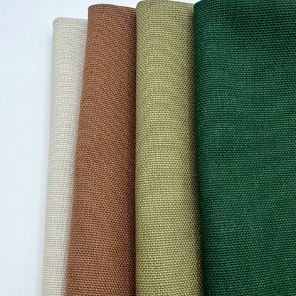 Stoff zum Sticken, Stoffpaket "Tannengrün/Beige/Zimt"