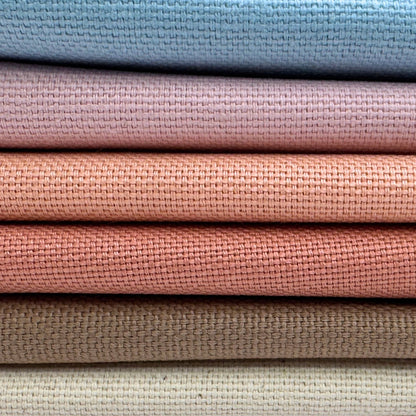 Stoff zum Sticken, Stoffpaket "Hellblau/Pfirsich/Taupe"