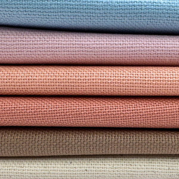 Stoff zum Sticken, Stoffpaket "Hellblau/Pfirsich/Taupe"