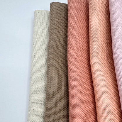Stoff zum Sticken, Stoffpaket "Hellblau/Pfirsich/Taupe"