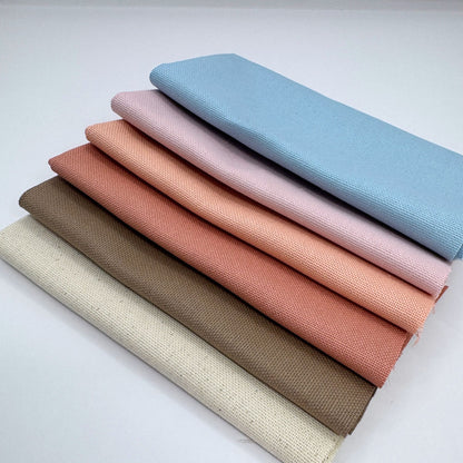 Stoff zum Sticken, Stoffpaket "Hellblau/Pfirsich/Taupe"