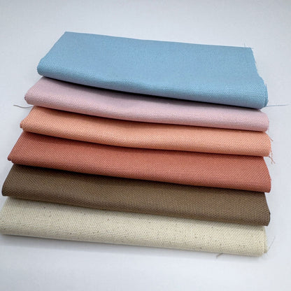 Stoff zum Sticken, Stoffpaket "Hellblau/Pfirsich/Taupe"