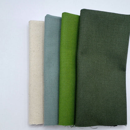 Stoff zum Sticken, Stoffpaket "Moosgrün/Wiesengrün/Eukalyptus