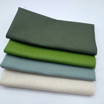 Stoff zum Sticken, Stoffpaket "Moosgrün/Wiesengrün/Eukalyptus
