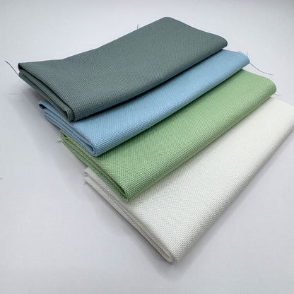 Stoff zum Sticken, Stoffpaket "Mint/Eukalyptus/Blau"