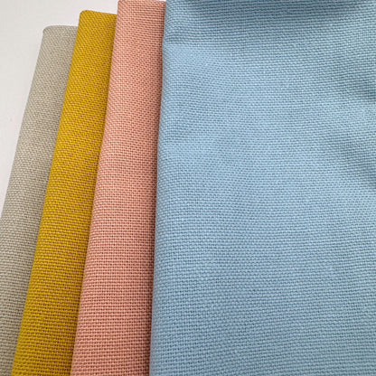 Stoff zum Sticken, Stoffpaket "Hellblau/Beige/Pfirsich"