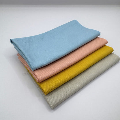 Stoff zum Sticken, Stoffpaket "Hellblau/Beige/Pfirsich"