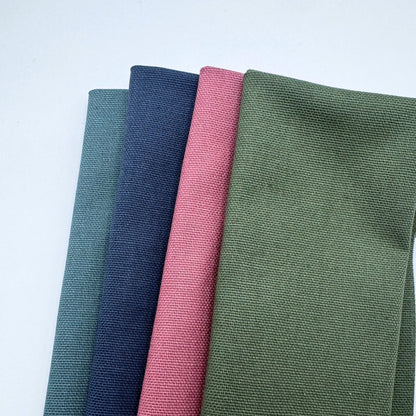 Stoff zum Sticken, Stoffpaket "Moosgrün/Rosenholz/Schieferblau"