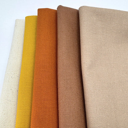Stoff zum Sticken, Stoffpaket "Natur/Kürbis/Taupe"