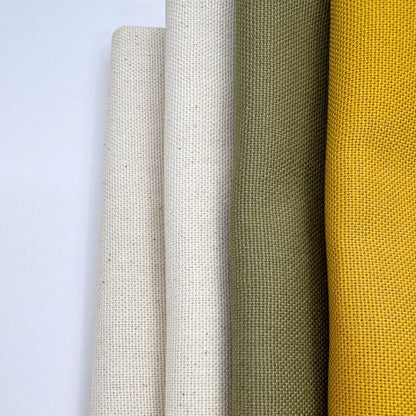 Stoff zum Sticken, Stoffpaket "Olive/Senf/Natur"