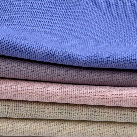 Stoff zum Sticken, Stoffpaket "Natur/Rosa/Lavendel"