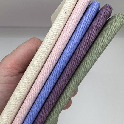 Stoff zum Sticken, Stoffpaket "Grüngrau/Lavendel/Rosa"