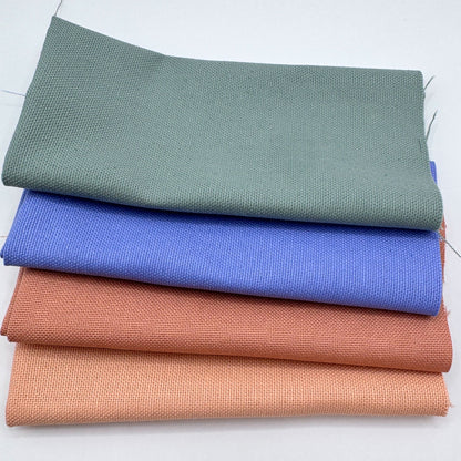 Stoff zum Sticken, Stoffpaket "Lavendel/Aprikose/Eukalyptus"