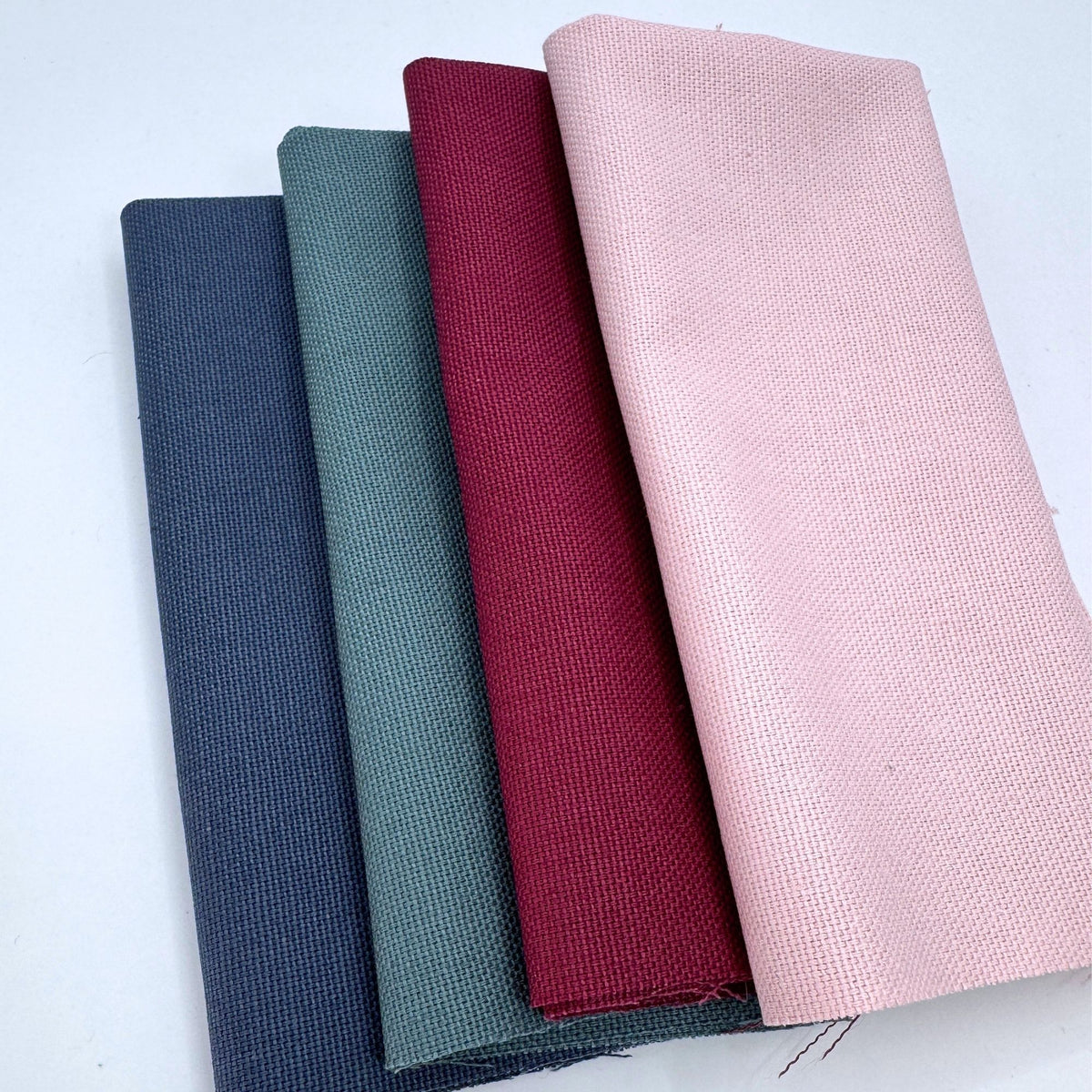 Stoff zum Sticken, Stoffpaket "Rosa/Beere/Schieferblau"
