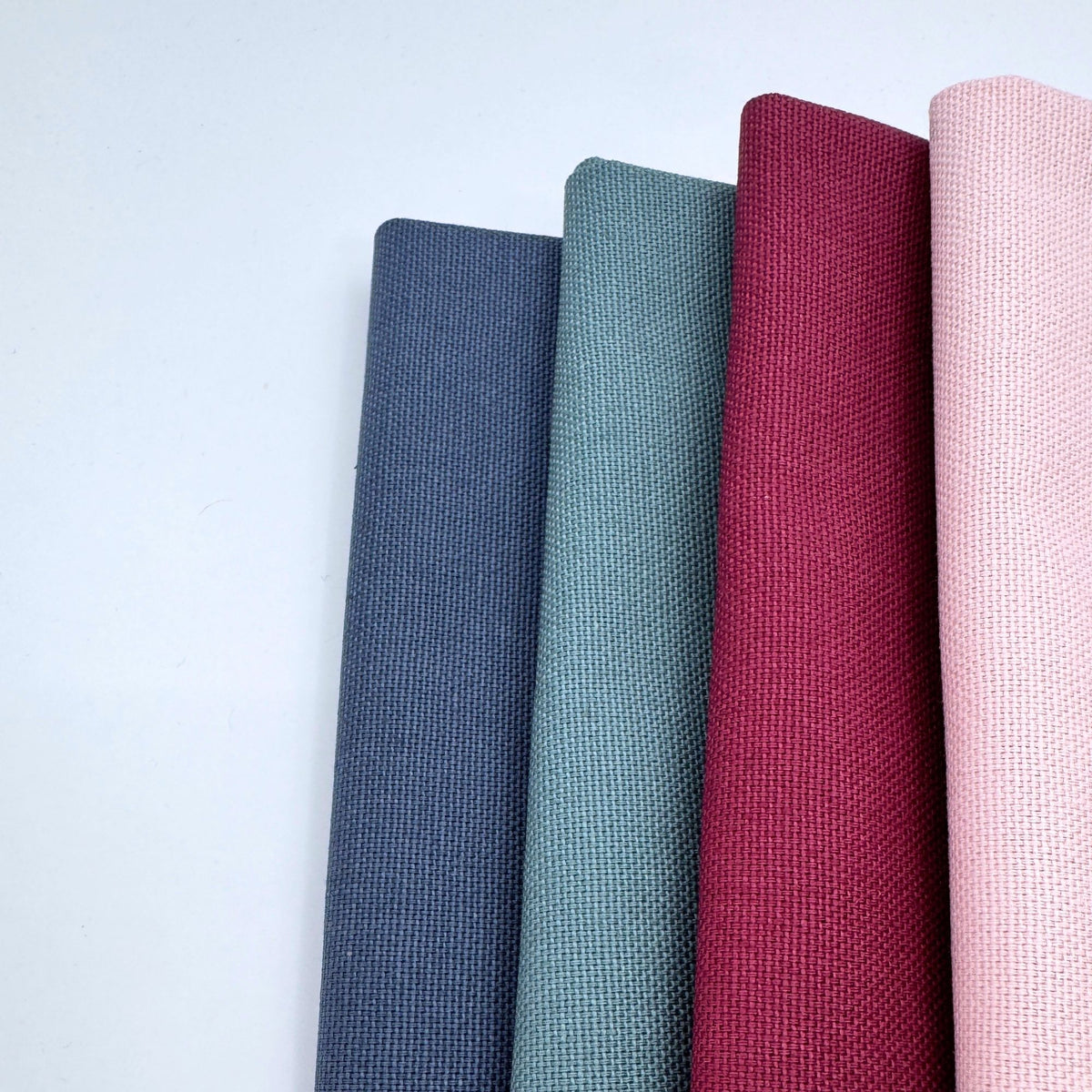 Stoff zum Sticken, Stoffpaket "Rosa/Beere/Schieferblau"