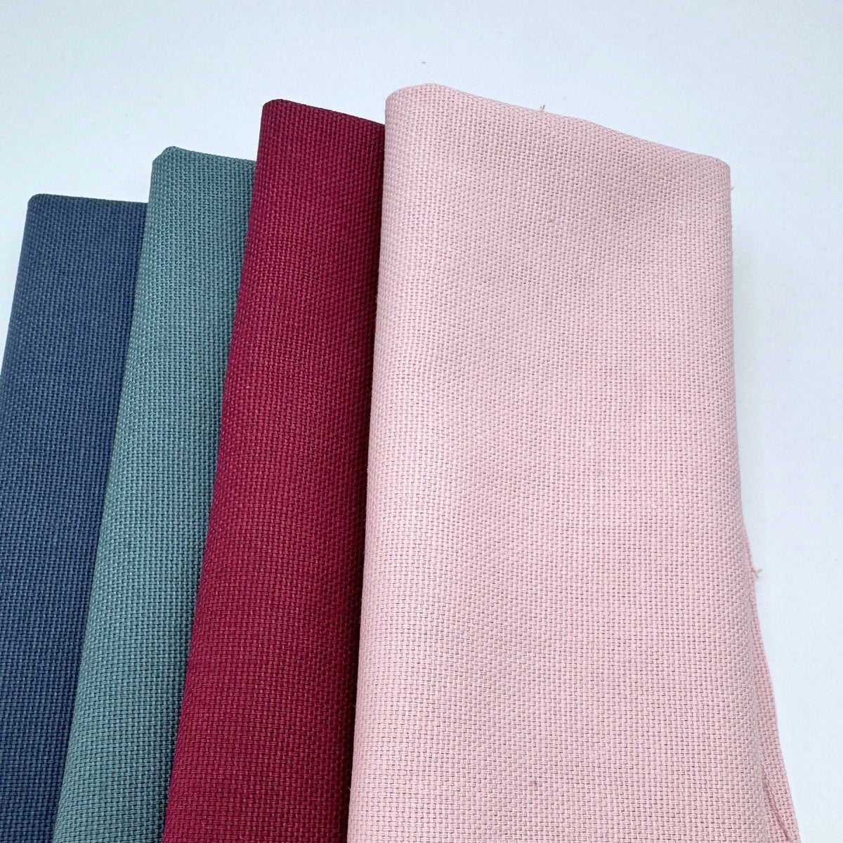 Stoff zum Sticken, Stoffpaket "Rosa/Beere/Schieferblau"