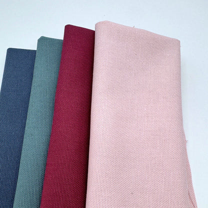 Stoff zum Sticken, Stoffpaket "Rosa/Beere/Schieferblau"