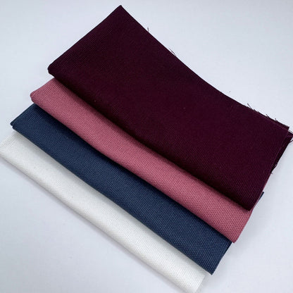 Stoff zum Sticken, Stoffpaket "Rosenholz/Schieferblau/Purpur"