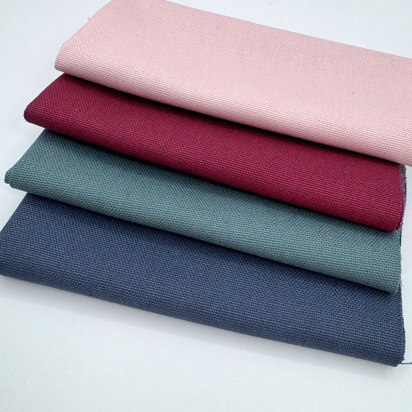 Stoff zum Sticken, Stoffpaket "Rosa/Beere/Schieferblau"