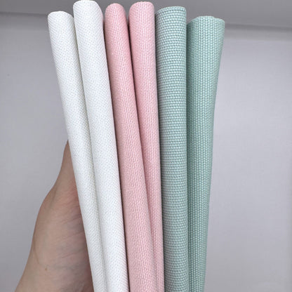 Stoff zum Sticken, Stoffpaket "Salbei/Rosa/Weiß"