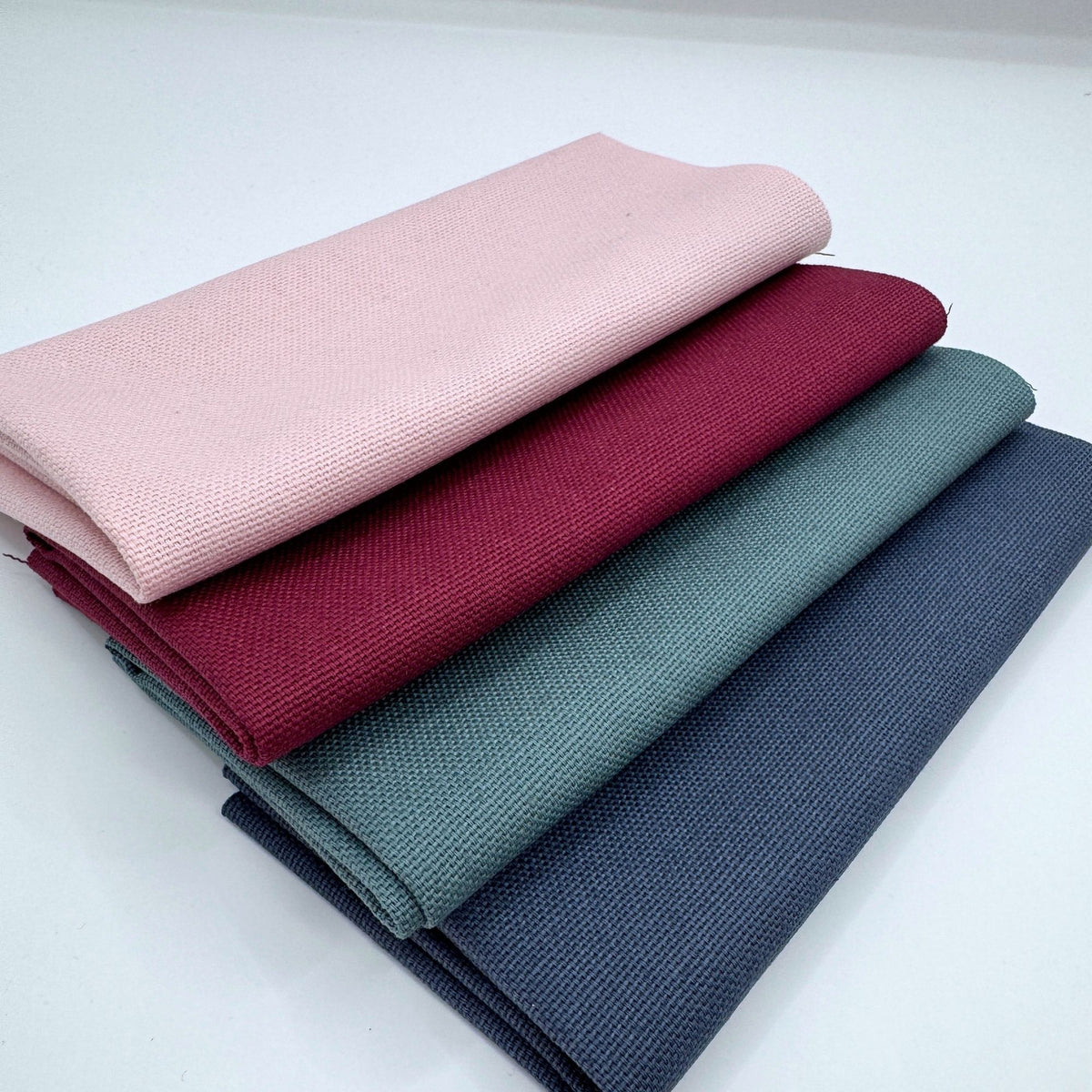 Stoff zum Sticken, Stoffpaket "Rosa/Beere/Schieferblau"