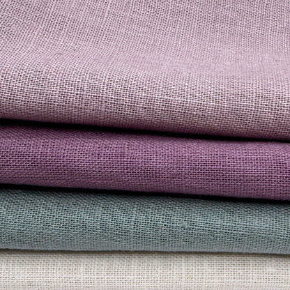 Stoff Paket zum Sticken, Leinen/Baumwollle, "Cremeweiß/Salbei/Mauve"