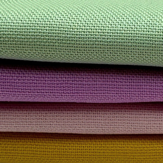 Stoff zum Sticken, Stoffpaket "Gelb/Rosa/Mint"