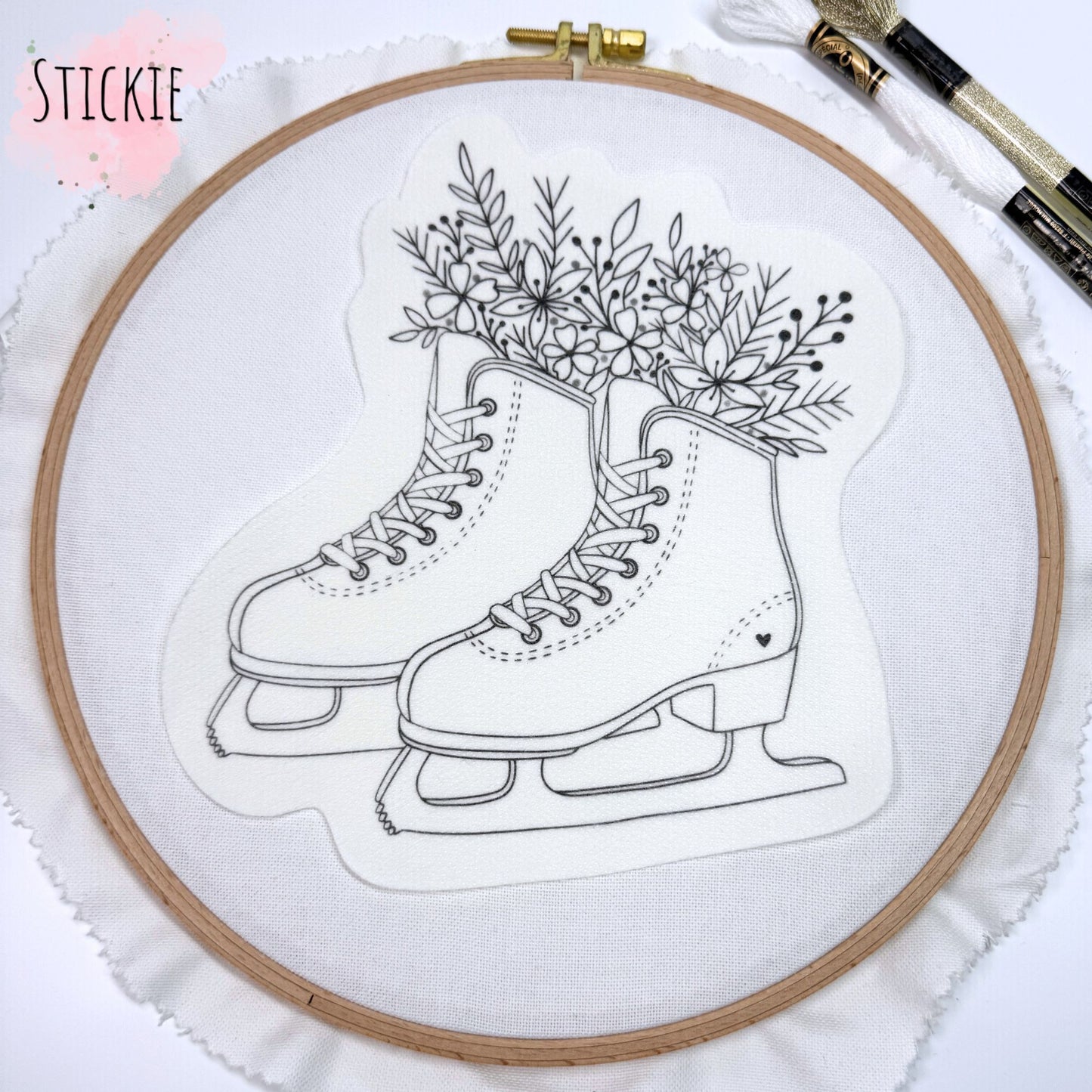 STICKIES "Florale Schlittschuhe"