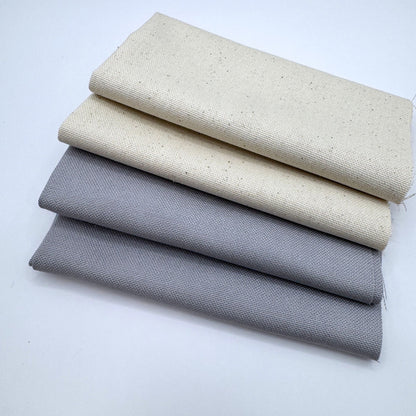 Stoff zum Sticken, Stoffpaket "Grau/Natur"