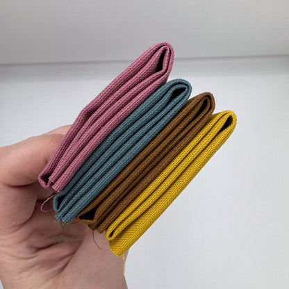Stoff zum Sticken, Stoffpaket "Senf/Ozeangrün/Zimt"