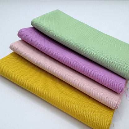 Stoff zum Sticken, Stoffpaket "Gelb/Rosa/Mint"