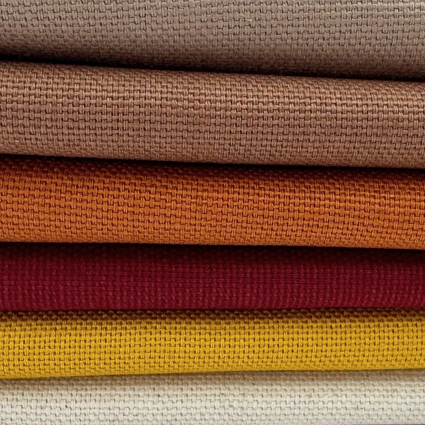 Stoff zum Sticken, Stoffpaket "Senf/Bordeaux/Zimt"