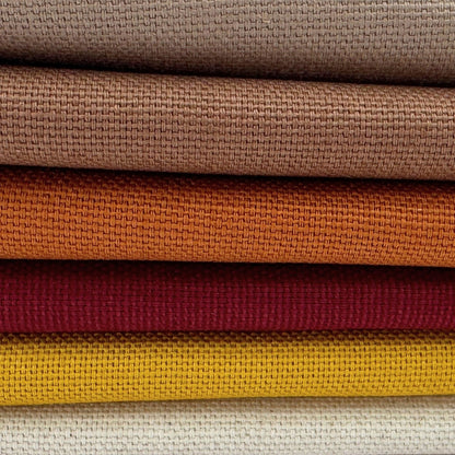 Stoff zum Sticken, Stoffpaket "Senf/Bordeaux/Zimt"
