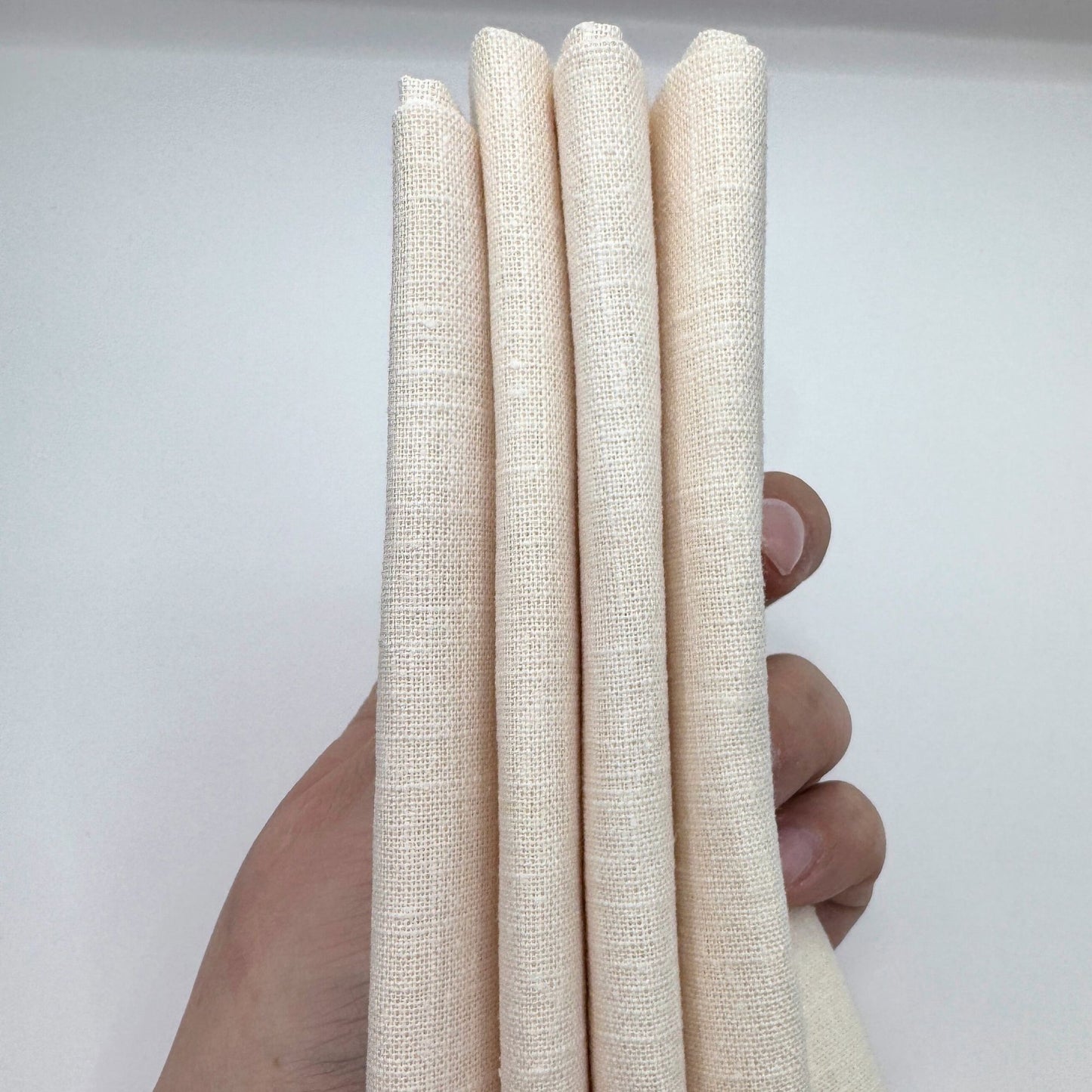 Stoff Paket zum Sticken, Leinen/Baumwollle, "Naturweiß"