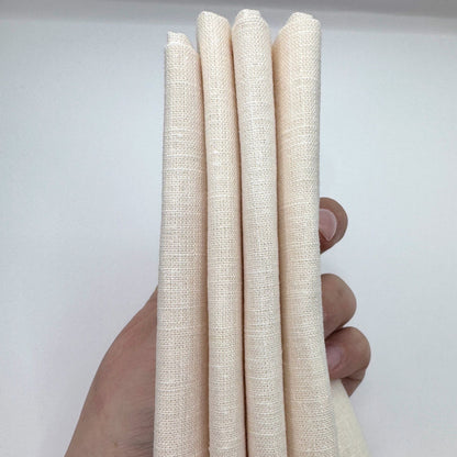 Stoff Paket zum Sticken, Leinen/Baumwollle, "Naturweiß"