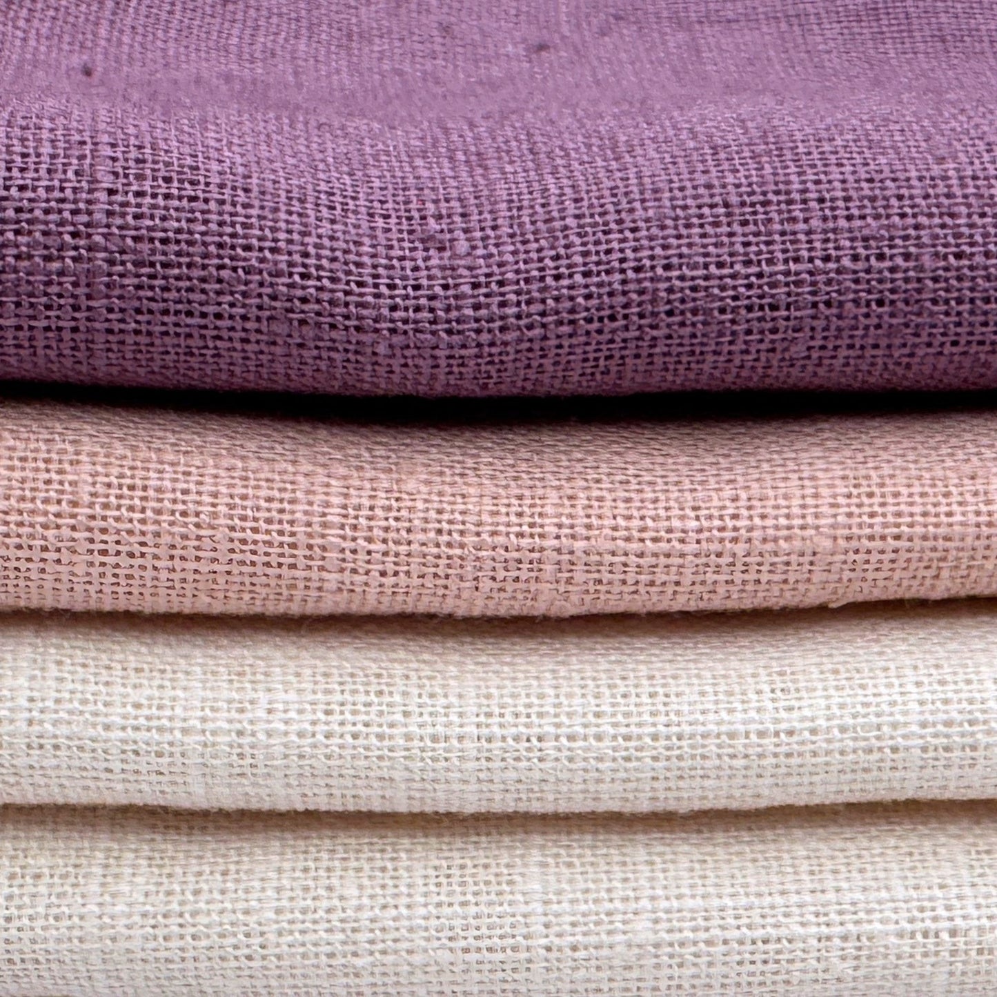 Stoff Paket zum Sticken, Leinen/Baumwollle, "Mauve/Puderrosa/Cremeweiß"