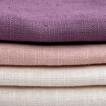 Stoff Paket zum Sticken, Leinen/Baumwollle, "Mauve/Puderrosa/Cremeweiß"