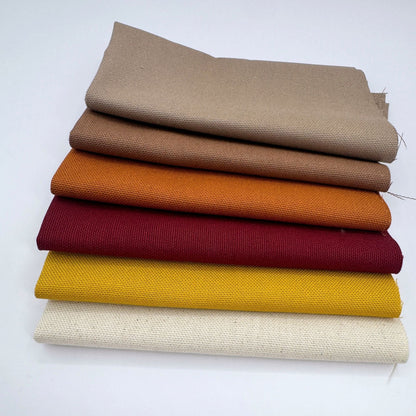 Stoff zum Sticken, Stoffpaket "Senf/Bordeaux/Zimt"