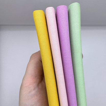 Stoff zum Sticken, Stoffpaket "Gelb/Rosa/Mint"