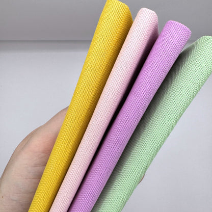 Stoff zum Sticken, Stoffpaket "Gelb/Rosa/Mint"