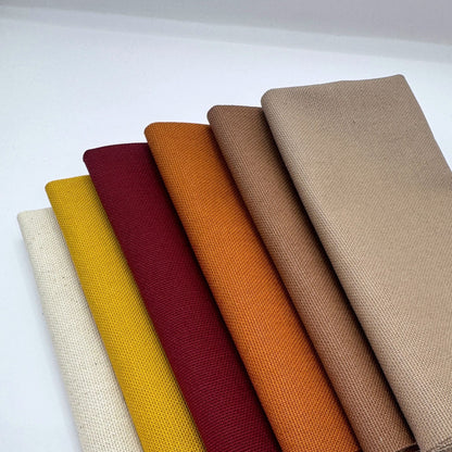 Stoff zum Sticken, Stoffpaket "Senf/Bordeaux/Zimt"